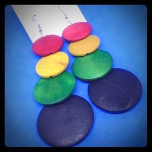 Wooden Circle Earrings